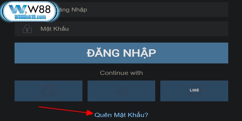Lấy lại mật khẩu sau khi đã đăng ký tài khoản W88