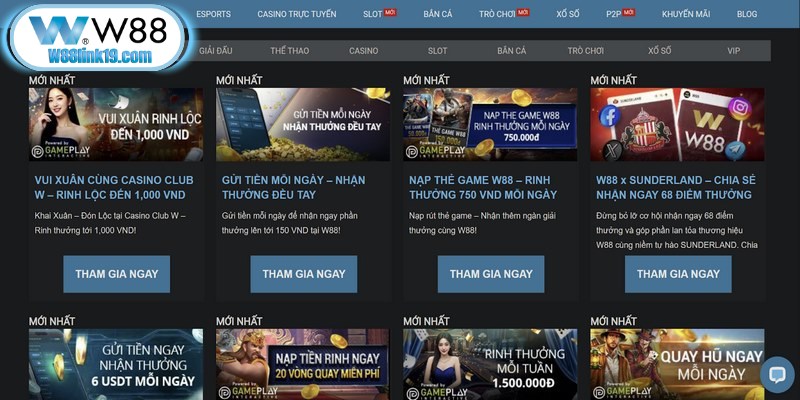 Cách thức tham gia và nhận khuyến mãi siêu hấp dẫn tại W88