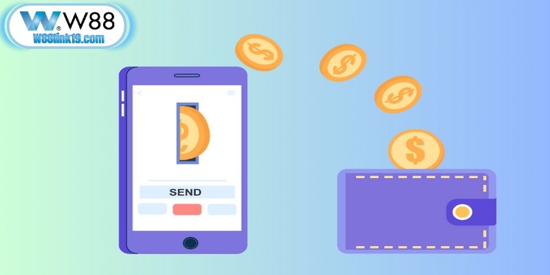 Chọn phương thức và nhập thông tin rút tiền W88 theo yêu cầu